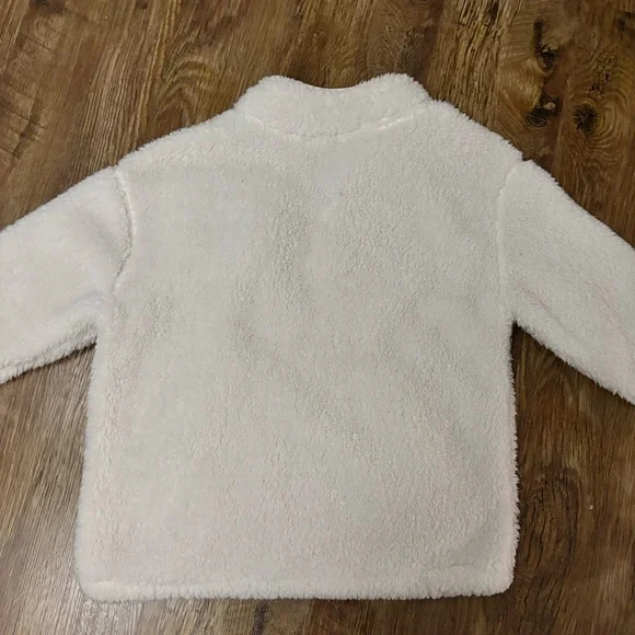 harlow white sherpa cinch waist quarter zip pullover - Picture 4 of 4